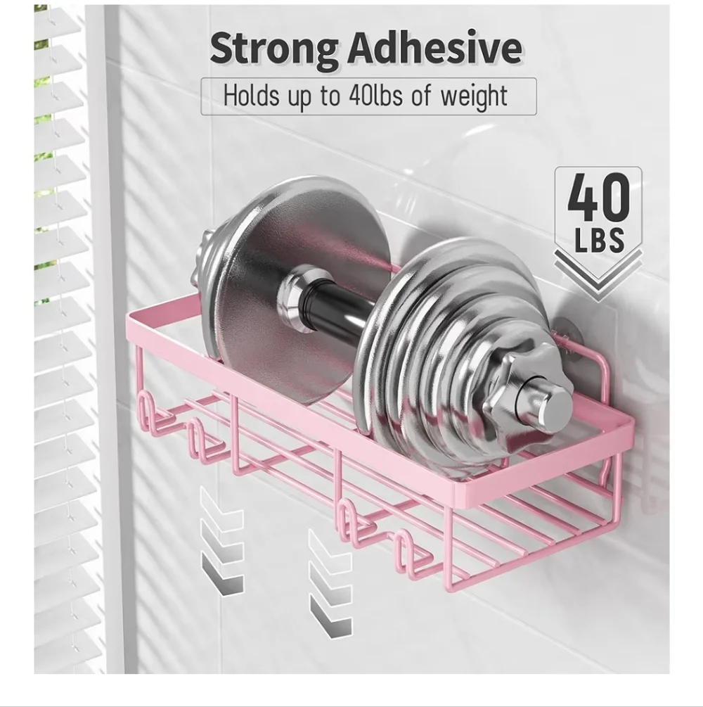 Pink Bathroom Organizer Set